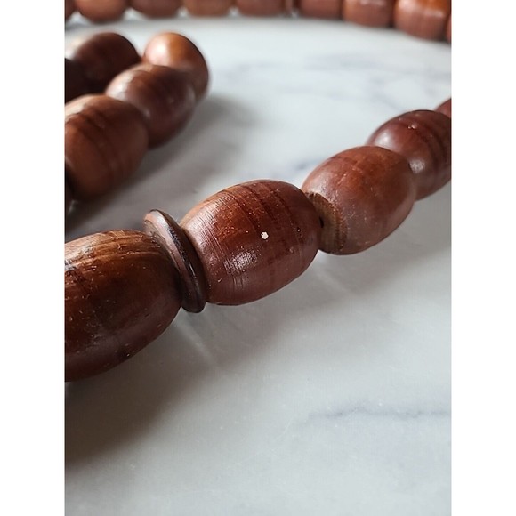 Vintage 36 Large Beaded Wooden Mala - Picture 4 of 10